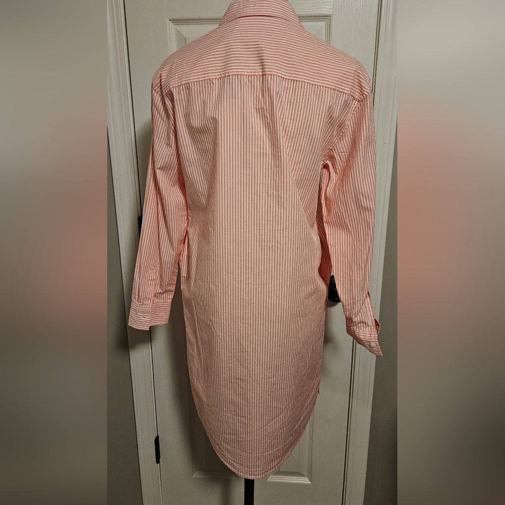 NWT Southern Tide Cam Stripe Poplin Long Sleeve Button Dress: Color- Conch Shell - Picture 9 of 16